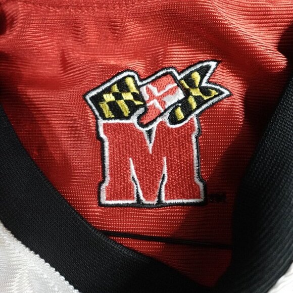 Vintage Nike University of Maryland Jersey XL White Red Reversible Embroidered - Picture 6 of 11